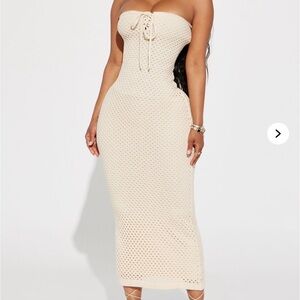 Fashion Nova Paradise Crochet Maxi Dress - US M